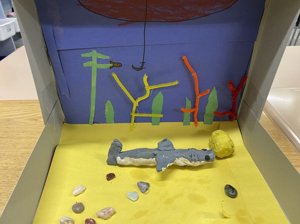 Clay shark in it's habitat - water