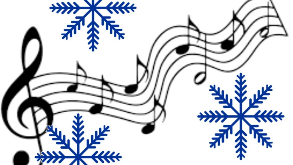 Music bar with snowflakes