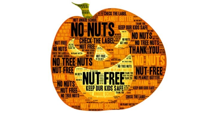 No nuts words on pumpkin created by WordArt.com