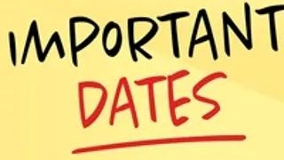 Important Dates